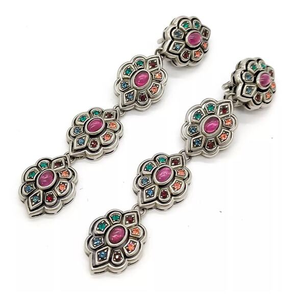 Gucci Crystal Glass Stone Drop Earrings - Picture 1 of 9